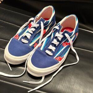 Vans Blue and Red Sneakers
